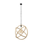 GLOBOSTAR® BELLE 01597 Vintage Κρεμαστό Φωτιστικό Οροφής με Ντουί 1 x E27 AC 220-240V IP20 - Μπεζ - Μ56 x Π56 x Y58cm - Image 4