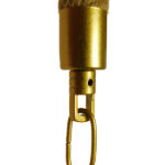 GLOBOSTAR® LUXOR 01598 Vintage Κρεμαστό Φωτιστικό Οροφής με Ντουί 3 x E14 AC 220-240V IP20 - Χρυσό & Μπεζ - Μ75 x Π13 x Y18cm - Image 6