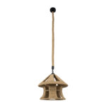 GLOBOSTAR® SOLITARIO 01606 Boho Κρεμαστό Φωτιστικό Οροφής με Ντουί 1 x E27 AC 220-240V IP20 - Μπεζ - Μ36 x Π36 x Y30cm - Image 4