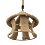 GLOBOSTAR® SOLITARIO 01606 Boho Κρεμαστό Φωτιστικό Οροφής με Ντουί 1 x E27 AC 220-240V IP20 - Μπεζ - Μ36 x Π36 x Y30cm - Image 6