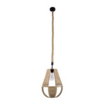 GLOBOSTAR® POLIA 01608 Boho Κρεμαστό Φωτιστικό Οροφής με Ντουί 1 x E27 AC 220-240V IP20 - Μπεζ - Μ30 x Π30 x Y42cm - Image 4