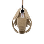 GLOBOSTAR® POLIA 01608 Boho Κρεμαστό Φωτιστικό Οροφής με Ντουί 1 x E27 AC 220-240V IP20 - Μπεζ - Μ30 x Π30 x Y42cm - Image 6