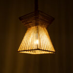 GLOBOSTAR® ROUGE 01611 Boho Κρεμαστό Φωτιστικό Οροφής με Ντουί 1 x E27 AC 220-240V IP20 - Μπεζ - Μ21 x Π21 x Y27cm - Image 3