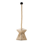 GLOBOSTAR® ROUGE 01611 Boho Κρεμαστό Φωτιστικό Οροφής με Ντουί 1 x E27 AC 220-240V IP20 - Μπεζ - Μ21 x Π21 x Y27cm - Image 4