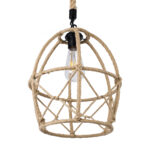 GLOBOSTAR® TELAN 01615 Vintage Κρεμαστό Φωτιστικό Οροφής με Ντουί 1 x E27 AC 220-240V IP20 - Μπεζ - Μ30 x Π30 x Υ38cm - Image 6