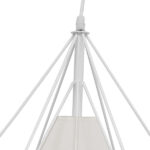 GLOBOSTAR® KAIRI 01619 Μοντέρνο Κρεμαστό Φωτιστικό Οροφής με Ντουί 1 x E27 AC 220-240V IP20 - Λευκό - Μ38 x Π38 x Υ39cm - Image 6