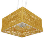 GLOBOSTAR® INCASS 01629 Vintage Κρεμαστό Φωτιστικό Οροφής με Ντουί 5 x E27 AC 220-240V IP20 - Μπεζ - Μ40 x Π40 x Υ22.5cm - Image 6