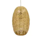GLOBOSTAR® INCASS 01631 Vintage Κρεμαστό Φωτιστικό Οροφής με Ντουί 1 x E27 AC 220-240V IP20 - Μπεζ - Μ15 x Π15 x Υ25cm - Image 5