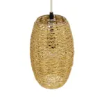 GLOBOSTAR® INCASS 01631 Vintage Κρεμαστό Φωτιστικό Οροφής με Ντουί 1 x E27 AC 220-240V IP20 - Μπεζ - Μ15 x Π15 x Υ25cm - Image 6