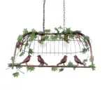 GLOBOSTAR® NEST 01645 Vintage Κρεμαστό Φωτιστικό Οροφής με Ντουί 2 x E27 AC 220-240V IP20 - Χάλκινο & Πράσινο - Μ76 x Π36 x Y37cm - Image 6