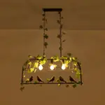 GLOBOSTAR® NEST 01646 Vintage Κρεμαστό Φωτιστικό Οροφής με Ντουί 3 x E27 AC 220-240V IP20 - Μαύρο & Πράσινο - Μ86 x Π38 x Y37cm - Image 3