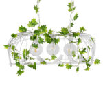 GLOBOSTAR® NEST 01647 Vintage Κρεμαστό Φωτιστικό Οροφής με Ντουί 3 x E27 AC 220-240V IP20 - Λευκό & Πράσινο - Μ86 x Π38 x Y37cm - Image 5