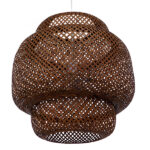 GLOBOSTAR® MALDIVES 01658 Boho Κρεμαστό Φωτιστικό Οροφής με Ντουί 1 x E27 AC 220-240V IP20 - Καφέ - Μ56 x Π56 x Υ54cm - Image 6