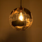GLOBOSTAR® EARTH 01662 Vintage Κρεμαστό Φωτιστικό Οροφής με Ντουί 1 x E27 AC 220-240V IP20 - Χάλκινο - Μ30 x Π30 x Y30cm - Image 3