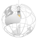 GLOBOSTAR® EARTH 01664 Vintage Κρεμαστό Φωτιστικό Οροφής με Ντουί 1 x E27 AC 220-240V IP20 - Λευκό - Μ40 x Π40 x Y40cm - Image 5