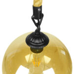 GLOBOSTAR® LENHAM 01668 Μοντέρνο Κρεμαστό Φωτιστικό Οροφής με Ντουί 1 x E27 AC 220-240V IP20 - Μπεζ & Μελί - Μ25 x Π25 x Y25cm - Image 6