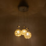 GLOBOSTAR® BOUQUET 01670 Μοντέρνο Κρεμαστό Φωτιστικό Οροφής με Ντουί 3 x E27 AC 220-240V IP20 - Πολύχρωμο - Μ46 x Π46 x Y23cm - Image 3
