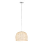 GLOBOSTAR® BERMUDA 01708 Boho Κρεμαστό Φωτιστικό Οροφής με Ντουί 1 x E27 AC 220-240V IP20 - Μπεζ - Μ31 x Π31 x Y22cm - Image 4