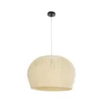 GLOBOSTAR® BERMUDA 01709 Boho Κρεμαστό Φωτιστικό Οροφής με Ντουί 1 x E27 AC 220-240V IP20 - Μπεζ - Μ55 x Π55 x Y26cm - Image 3