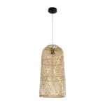 GLOBOSTAR® CALERO 01710 Boho Κρεμαστό Φωτιστικό Οροφής με Ντουί 1 x E27 AC 220-240V IP20 - Μπεζ - Μ25 x Π25 x Υ50cm - Image 3
