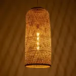 GLOBOSTAR® CALERO 01711 Boho Κρεμαστό Φωτιστικό Οροφής με Ντουί 1 x E27 AC 220-240V IP20 - Μπεζ - Μ30 x Π30 x Υ70cm - Image 2