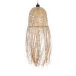 GLOBOSTAR® MANILA 01713 Boho Κρεμαστό Φωτιστικό Οροφής με Ντουί 1 x E27 AC 220-240V IP20 - Μπεζ - Μ25 x Π25 x Υ60cm - Image 5