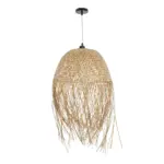 GLOBOSTAR® MANILA 01714 Boho Κρεμαστό Φωτιστικό Οροφής με Ντουί 1 x E27 AC 220-240V IP20 - Μπεζ - Μ45 x Π45 x Υ60cm - Image 3