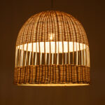 GLOBOSTAR® LUCIA 01725 Boho Κρεμαστό Φωτιστικό Οροφής με Ντουί 1 x E27 AC 220-240V IP20 - Μπεζ - Μ40 x Π40 x Y34cm - Image 3
