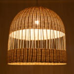 GLOBOSTAR® LUCIA 01726 Boho Κρεμαστό Φωτιστικό Οροφής με Ντουί 1 x E27 AC 220-240V IP20 - Μπεζ - Μ60 x Π60 x Y60cm - Image 3