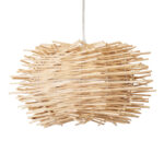 GLOBOSTAR® MINORCA 01730 Boho Κρεμαστό Φωτιστικό Οροφής με Ντουί 1 x E27 AC 220-240V IP20 - Μπεζ - Μ35 x Π35 x Y23cm - Image 5