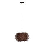 GLOBOSTAR® MINORCA 01733 Boho Κρεμαστό Φωτιστικό Οροφής με Ντουί 1 x E27 AC 220-240V IP20 - Καφέ - Μ35 x Π35 x Υ23cm - Image 4