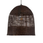 GLOBOSTAR® BORA-BORA 01736 Boho Κρεμαστό Φωτιστικό Οροφής με Ντουί 1 x E27 AC 220-240V IP20 - Καφέ - Μ42 x Π42 x Y44cm - Image 5
