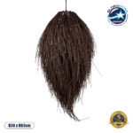 GLOBOSTAR® ARCHIPELAGO 01748 Boho Κρεμαστό Φωτιστικό Οροφής με Ντουί 1 x E27 AC 220-240V IP20 - Καφέ - Μ30 x Π30 x Υ63cm