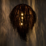 GLOBOSTAR® ARCHIPELAGO 01750 Boho Κρεμαστό Φωτιστικό Οροφής με Ντουί 1 x E27 AC 220-240V IP20 - Καφέ - Μ40 x Π40 x Υ63cm - Image 3