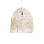 GLOBOSTAR® ALOHA 01751 Boho Κρεμαστό Φωτιστικό Οροφής με Ντουί 1 x E27 AC 220-240V IP20 - Μπεζ - Μ45 x Π45 x Υ48cm - Image 2