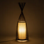 GLOBOSTAR® AZORES 01754 Boho Επιδαπέδιο Φωτιστικό με Ντουί 1 x E27 AC 220-240V IP20 - Καφέ & Μπεζ - Μ30 x Π30 x Υ90cm - Image 3