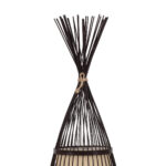 GLOBOSTAR® AZORES 01754 Boho Επιδαπέδιο Φωτιστικό με Ντουί 1 x E27 AC 220-240V IP20 - Καφέ & Μπεζ - Μ30 x Π30 x Υ90cm - Image 5