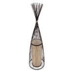 GLOBOSTAR® AZORES 01756 Boho Επιδαπέδιο Φωτιστικό με Ντουί 1 x E27 AC 220-240V IP20 - Καφέ & Μπεζ - Μ40 x Π40 x Υ150cm - Image 4