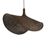 GLOBOSTAR® CUBA 01768 Boho Κρεμαστό Φωτιστικό Οροφής με Ντουί 1 x E27 AC 220-240V IP20 - Καφέ - Μ80 x Π80 x Υ49cm - Image 2
