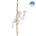 GLOBOSTAR® APES 01802 Μοντέρνο Κρεμαστό Φωτιστικό Οροφής με Ντουί 1 x E27 AC 220-240V IP20 - Λευκό & Μπεζ - Μ26 x Π28 x Υ69cm