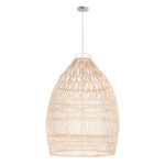GLOBOSTAR® MALIBU 01810 Boho Κρεμαστό Φωτιστικό Οροφής με Ντουί 1 x E27 AC 220-240V IP20 - Μπεζ - Μ57 x Π57 x Υ75cm - Image 5
