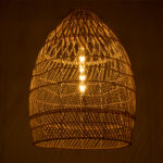 GLOBOSTAR® MALIBU 01810 Boho Κρεμαστό Φωτιστικό Οροφής με Ντουί 1 x E27 AC 220-240V IP20 - Μπεζ - Μ57 x Π57 x Υ75cm - Image 3