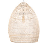 GLOBOSTAR® MALIBU 01812 Boho Κρεμαστό Φωτιστικό Οροφής με Ντουί 1 x E27 AC 220-240V IP20 - Μπεζ - Μ95 x Π95 x Υ125cm - Image 4