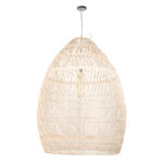 GLOBOSTAR® MALIBU 01812 Boho Κρεμαστό Φωτιστικό Οροφής με Ντουί 1 x E27 AC 220-240V IP20 - Μπεζ - Μ95 x Π95 x Υ125cm - Image 5