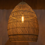 GLOBOSTAR® MALIBU 01812 Boho Κρεμαστό Φωτιστικό Οροφής με Ντουί 1 x E27 AC 220-240V IP20 - Μπεζ - Μ95 x Π95 x Υ125cm - Image 3