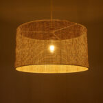 GLOBOSTAR® YOTTO 01822 Boho Κρεμαστό Φωτιστικό Οροφής με Ντουί 1 x E27 AC 220-240V IP20 - Μπεζ - Μ55 x Π55 x Y30cm - Image 3