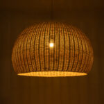 GLOBOSTAR® RAITO 01826 Boho Κρεμαστό Φωτιστικό Οροφής με Ντουί 1 x E27 AC 220-240V IP20 - Μπεζ - Μ100 x Π100 x Υ63cm - Image 3