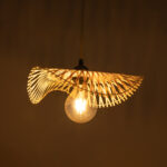 GLOBOSTAR® MELEMELE 01839 Boho Κρεμαστό Φωτιστικό Οροφής με Ντουί 1 x E27 AC 220-240V IP20 - Μπεζ - Μ35 x Π35 x Υ4cm - Image 3