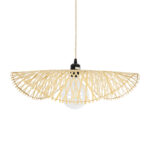 GLOBOSTAR® MELEMELE 01840 Boho Κρεμαστό Φωτιστικό Οροφής με Ντουί 1 x E27 AC 220-240V IP20 - Μπεζ - Μ50 x Π50 x Υ7cm - Image 5