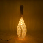GLOBOSTAR® PARADIS 01843 Boho Επιδαπέδιο Φωτιστικό με Ντουί 1 x E27 AC 220-240V IP20 - Μπεζ - Μ30 x Π30 x Υ100cm - Image 3
